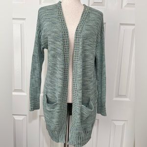 Knox Rose- longline Open Front Cotton Blend Cardigan. Size XS Warm Cozy-Office